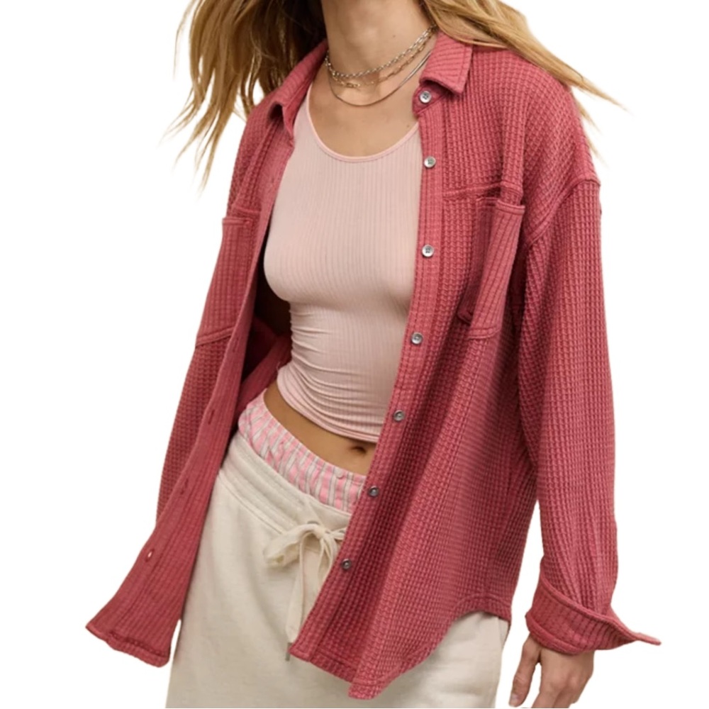 Aerie Anytime Fave Waffle Shirt